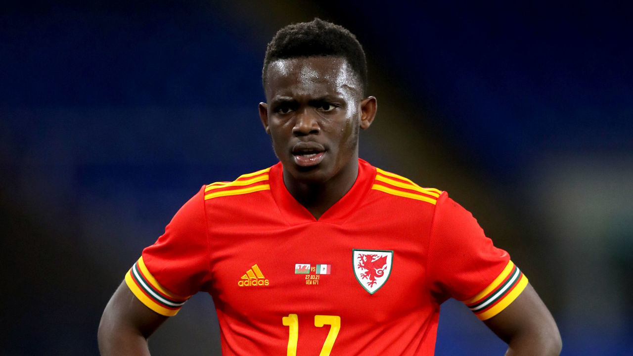Wales' Rabbi Matondo during the international friendly at the Cardiff City Stadium, Cardiff. Picture date: Saturday March 27, 2021.