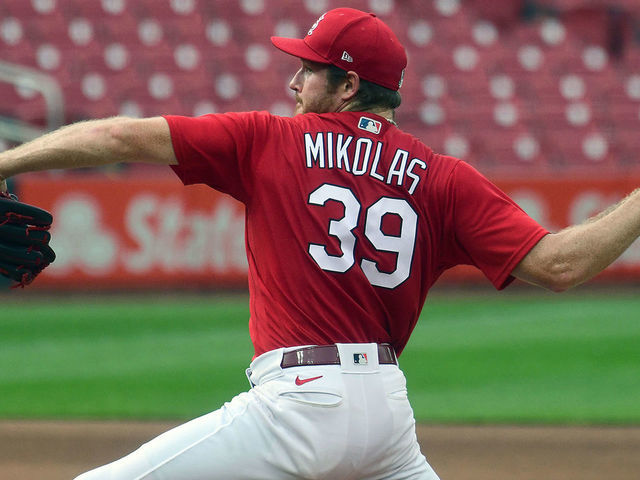 Starting pitcher Miles Mikolas of the St. Louis Cardinals throws in News  Photo - Getty Images