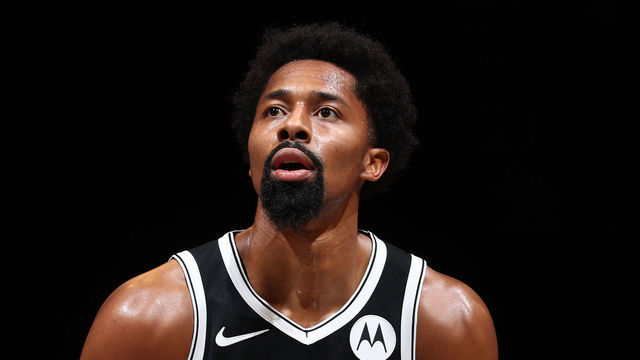BROOKLYN, NY - December 13: Spencer Dinwiddie #26 of the Brooklyn Nets shoots a free throw against the Washington Wizards during a preseason game on December 13, 2020 at Barclays Center in Brooklyn, New York. Mandatory Copyright Notice: Copyright 2020 NBAE