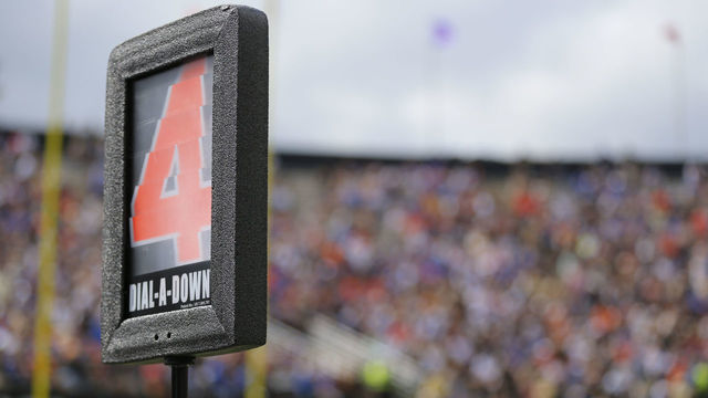 October 1, 2016: Down and distance Dial-A-Down, marker during in a 13-6 win by Florida over Vanderbilt at Vanderbilt Stadium in Nashville, Tenn.