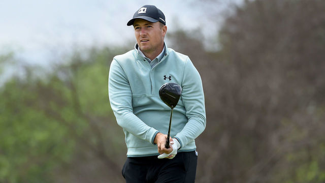 SAN ANTONIO, TEXAS - MARCH 31: Jordan Spieth hits his tee shot on the eighth hole during the pro-am prior to the Valero Texas Open at TPC San Antonio on March 31, 2021 in San Antonio, Texas.