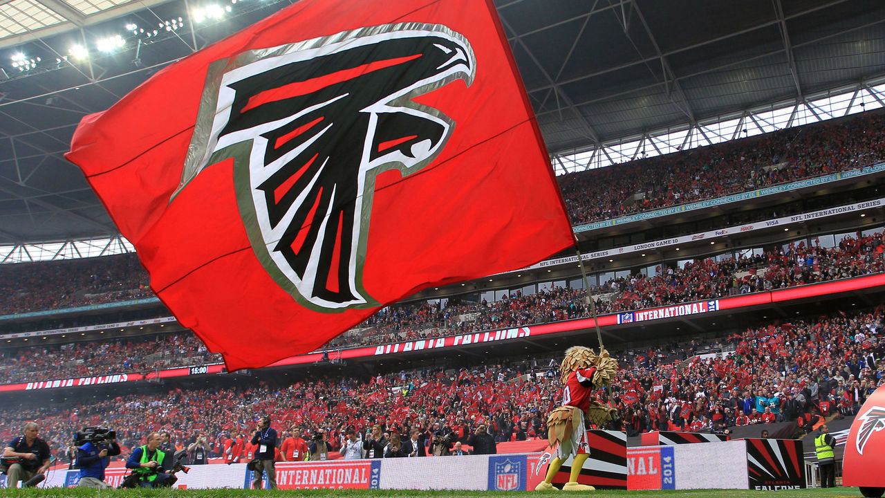 Atlanta Falcons' mascot Freddie Falcon