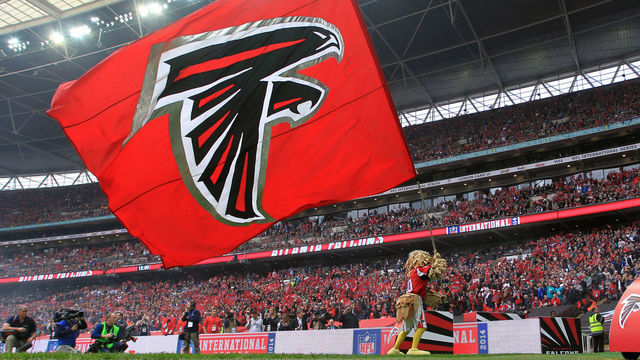 Atlanta Falcons' mascot Freddie Falcon