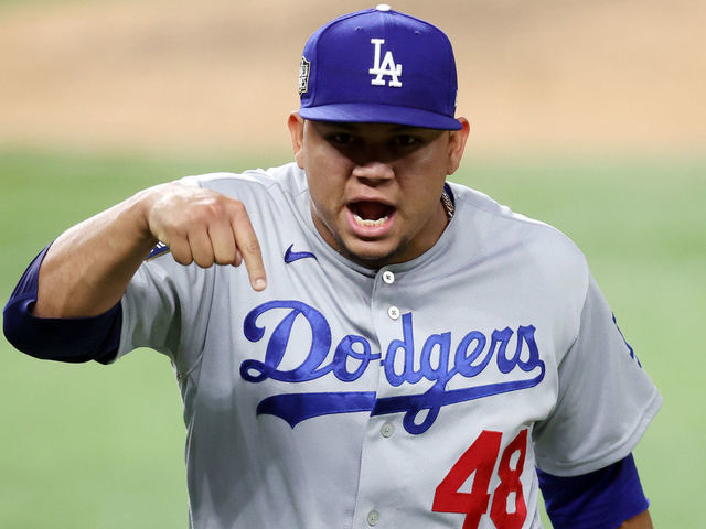 Los Angeles Dodgers' Brusdar Graterol during a baseball game