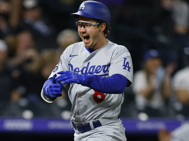 Los Angeles Dodgers second baseman Zach McKinstry (8) and