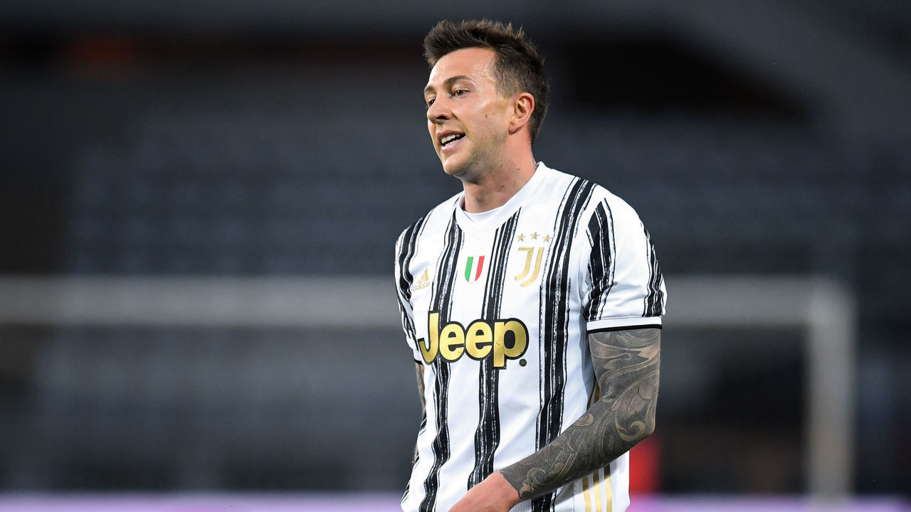 TURIN, ITALY - APRIL 03: Federico Bernardeschi of Juventus looks on during the Serie A match between Torino FC and Juventus at Stadio Olimpico di Torino on April 03, 2021 in Turin, Italy. Sporting stadiums around Italy remain under strict restrictions due to the Coronavirus Pandemic as Government social distancing laws prohibit fans inside venues resulting in games being played behind closed doors.