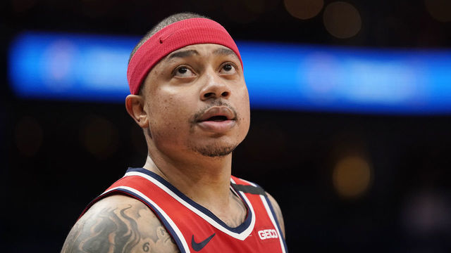 WASHINGTON, DC - JANUARY 30: Isaiah Thomas #4 of the Washington Wizards looks on in the second half against the Charlotte Hornets at Capital One Arena on January 30, 2020 in Washington, DC.