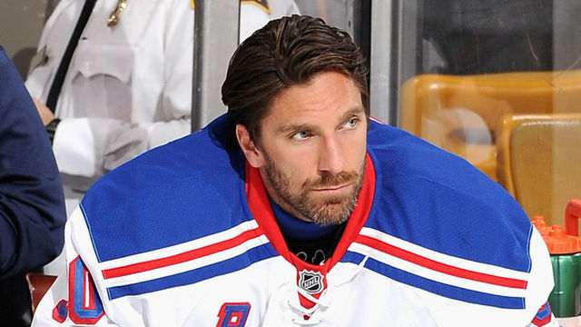 BOSTON, MA - JANUARY 15: Goaltender Henrik Lundqvist #30 of the New York Rangers looks on from the bench during a game against the Boston Bruins at TD Garden on January 15, 2015 in Boston, Massachusetts.