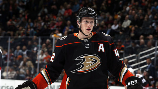 ANAHEIM, CA - JANUARY 29: Josh Manson #42 of the Anaheim Ducks skates during the game against the Arizona Coyotes at Honda Center on January 29, 2020 in Anaheim, California.