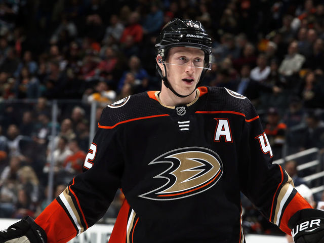 ANAHEIM, CA - JANUARY 29: Josh Manson #42 of the Anaheim Ducks skates during the game against the Arizona Coyotes at Honda Center on January 29, 2020 in Anaheim, California.
