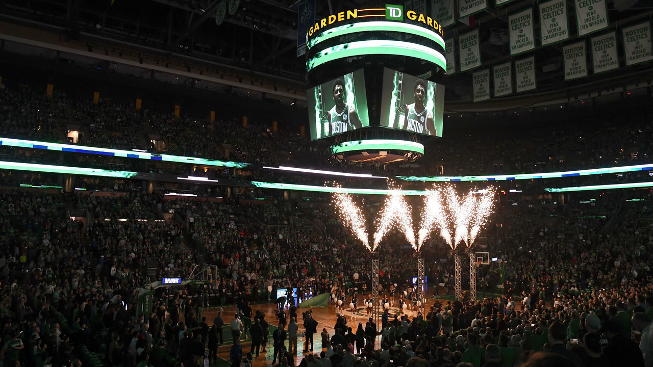 BOSTON, MA - APRIL 17: A general view of the arena before the game between Boston Celtics and Indiana Pacers in Game Two of Round One of the 2019 NBA Playoffs against the Boston Celtics on April 17, 2019 at the TD Garden in Boston, Massachusetts. Mandatory Copyright Notice: Copyright 2019 NBAE