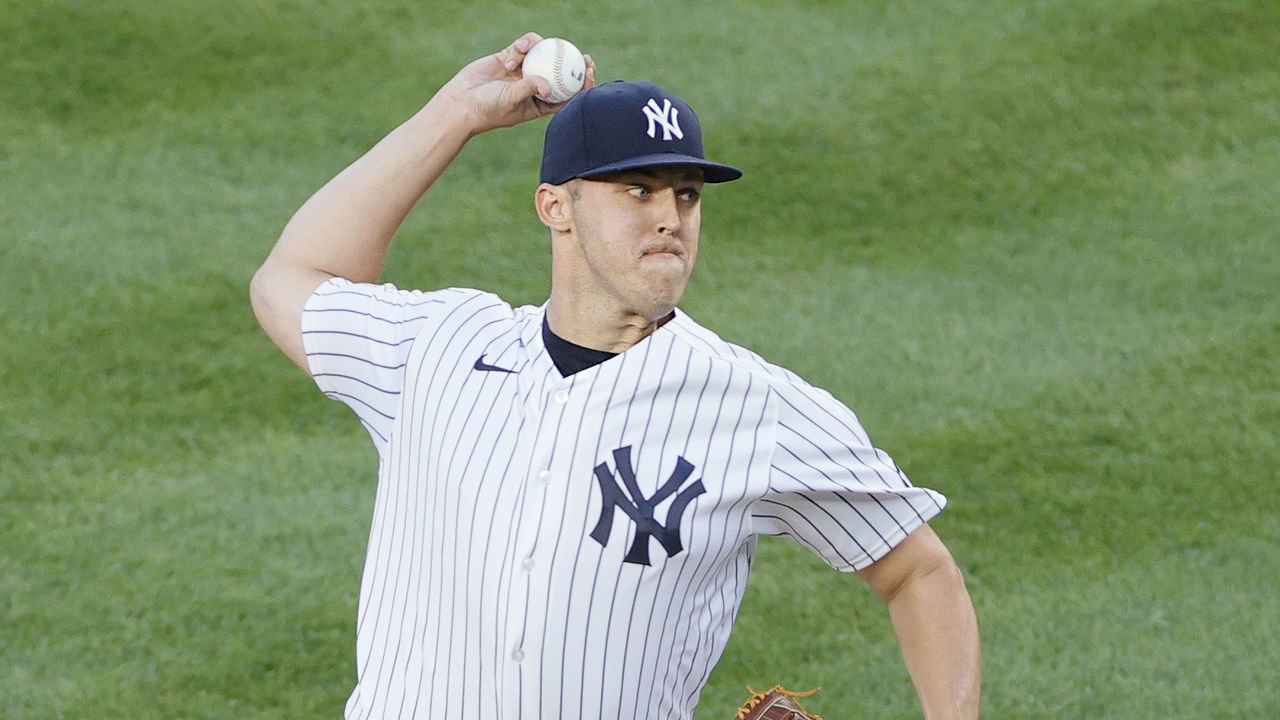 NEW YORK, NEW YORK - APRIL 07: Jameson Taillon #50 of the New York Yankees pitches during the first inning against the Baltimore Orioles at Yankee Stadium on April 07, 2021 in the Bronx borough of New York City.