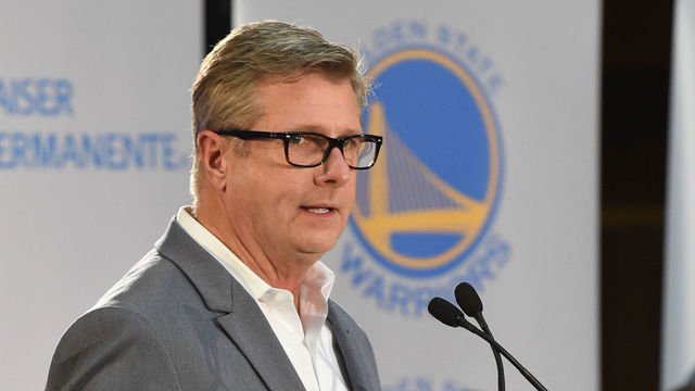 OAKLAND, CA - JUNE 06: Rick Welts of the Golden State Warriors speaks to the crowd during the NBA Cares Finals Legacy Project on June 6, 2019 at Ira Jinkins Recreation Center in Oakland, California. NOTE TO USER: User expressly acknowledges and agrees that, by downloading and/or using this photograph, user is consenting to the terms and conditions of the Getty Images License Agreement. Mandatory Copyright Notice: Copyright 2019 NBAE