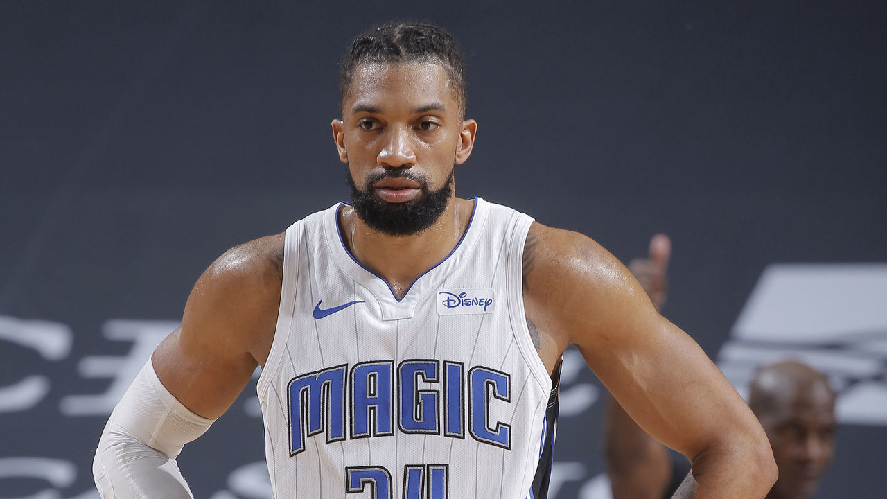 SACRAMENTO, CA - FEBRUARY 12: Khem Birch #24 of the Orlando Magic looks on during the game against the Sacramento Kings on February 12, 2021 at Golden 1 Center in Sacramento, California. NOTE TO USER: User expressly acknowledges and agrees that, by downloading and or using this photograph, User is consenting to the terms and conditions of the Getty Images Agreement. Mandatory Copyright Notice: Copyright 2021 NBAE