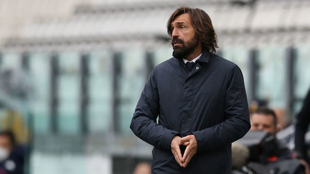 TURIN, ITALY - APRIL 11: Andrea Pirlo Head coach of Juventus reacts during the Serie A match between Juventus and Genoa CFC at Allianz Stadium on April 11, 2021 in Turin, Italy.