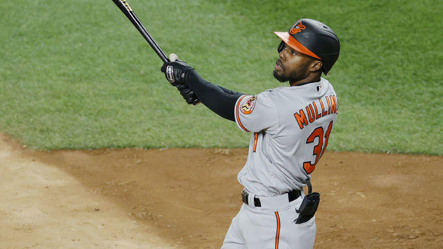 NEW YORK, NEW YORK - APRIL 07: Cedric Mullins #31 of the Baltimore Orioles bats during the ninth inning against the New York Yankees at Yankee Stadium on April 07, 2021 in the Bronx borough of New York City. The Orioles won 4-3.