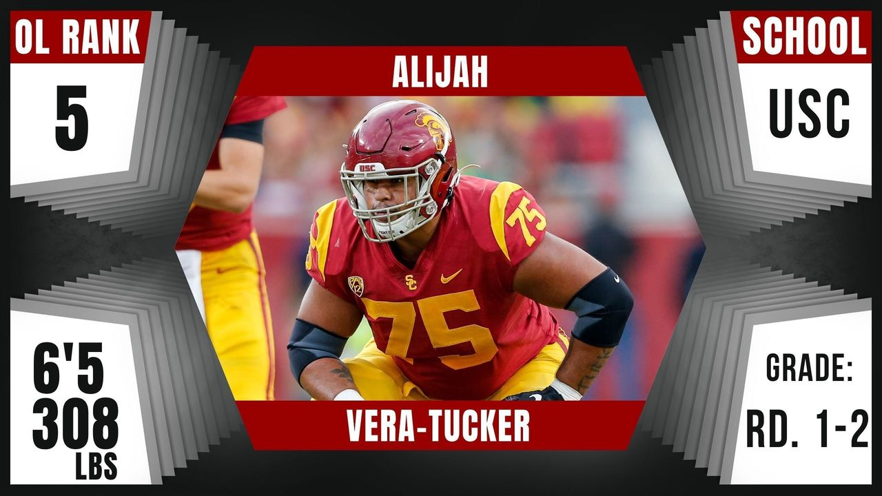 Jets trade up to select Alijah Vera-Tucker at No. 14