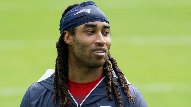 MIAMI GARDENS, FLORIDA - DECEMBER 20: Stephon Gilmore #24 of the New England Patriots looks on prior to the game against the Miami Dolphins at Hard Rock Stadium on December 20, 2020 in Miami Gardens, Florida.