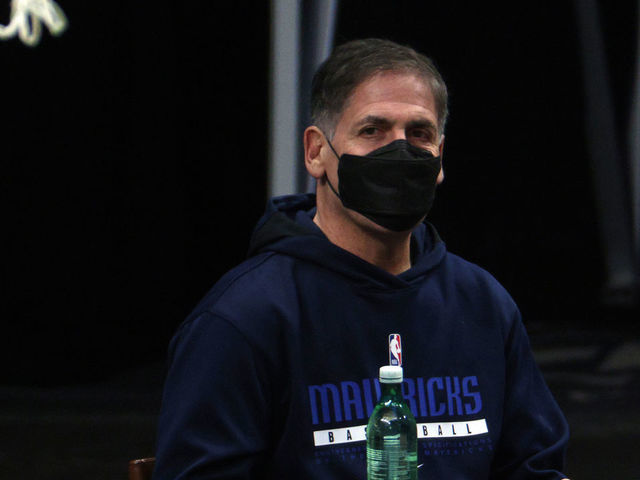 DALLAS, TEXAS - MARCH 03: Mark Cuban, owner of the Dallas Mavericks at American Airlines Center on March 03, 2021 in Dallas, Texas. NOTE TO USER: User expressly acknowledges and agrees that, by downloading and/or using this Photograph, User is consenting to the terms and conditions of the Getty Images License Agreement.