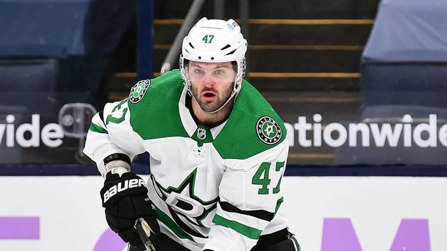 COLUMBUS, OH - FEBRUARY 4: Alexander Radulov #47 of the Dallas Stars skates against the Columbus Blue Jackets on February 4, 2021 at Nationwide Arena in Columbus, Ohio.