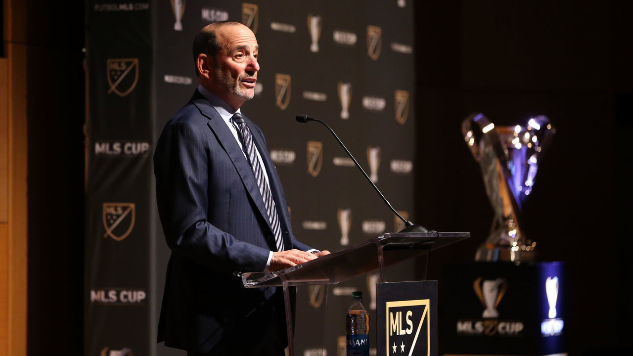 SEATTLE, WA - NOVEMBER 08: Major League Soccer Commissioner Don Garber at Grand Hyatt Seattle on November 08, 2019 in Seattle, Washington.