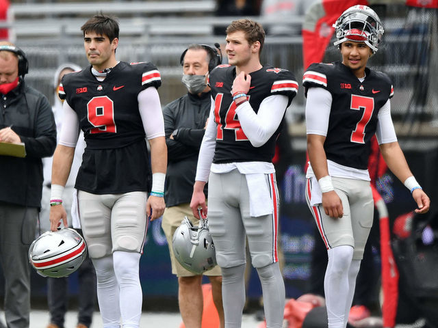 justin fields ohio state black jersey