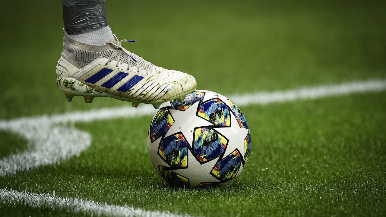 STADIO GIUSEPPE MEAZZA, MILAN, ITALY - 2019/10/23: The Adidas official UEFA Champions League match ball is pictured prior to the UEFA Champions League football match between FC Internazionale and Borussia Dortmund. FC Internazionale won 2-0 over Borussia Dortmund.