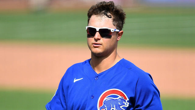 PITTSBURGH, PA - APRIL 08: Joc Pederson #24 of the Chicago Cubs looks on agains the Pittsburgh Pirates at PNC Park on April 8, 2021 in Pittsburgh, Pennsylvania.