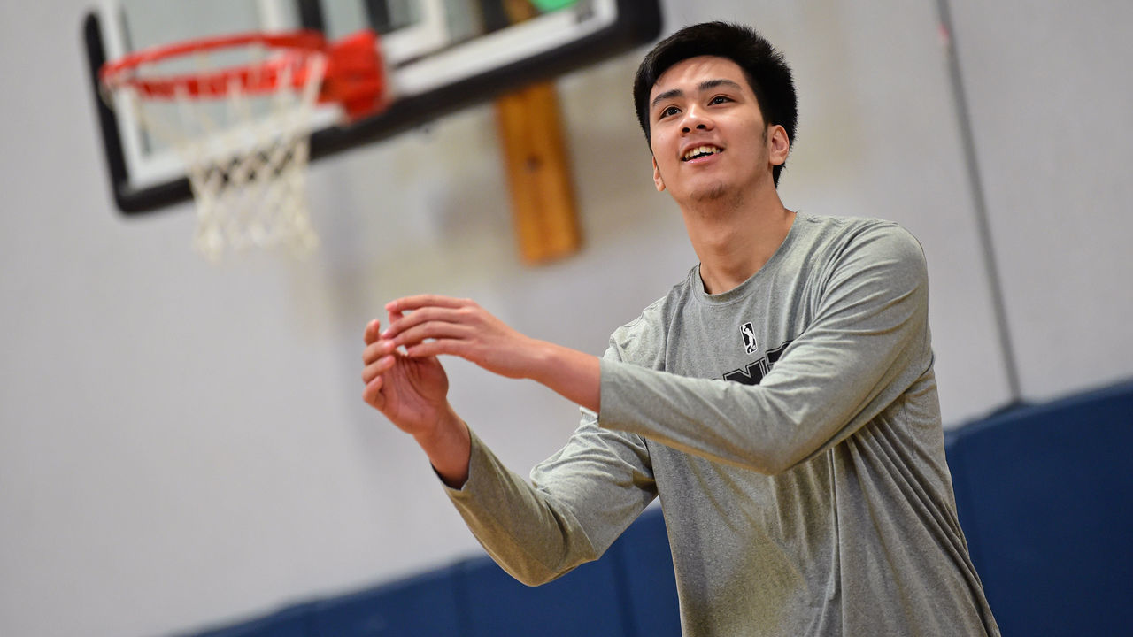 WALNUT CREEK, CA - NOVEMBER 21: Kai Sotto #11 of Team Ignite smiles during an NBA G League Practice and Scrimmage on November 21, 2020 at Ultimate Fieldhouse in Walnut Creek, California. NOTE TO USER: User expressly acknowledges and agrees that, by downloading and or using this photograph, user is consenting to the terms and conditions of Getty Images License Agreement. Mandatory Copyright Notice: Copyright 2020 NBAE