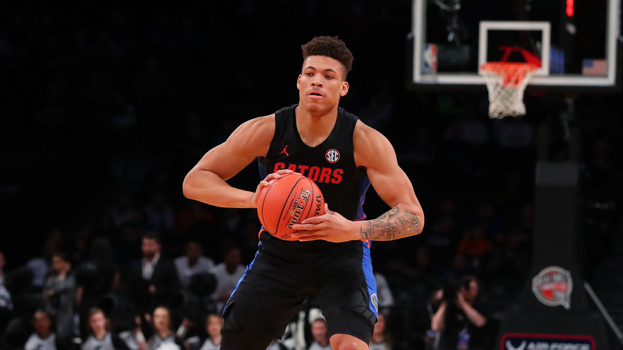 BROOKLYN, NY - DECEMBER 17: Florida Gators forward Keyontae Johnson (11) during the second half of the Air Force Reserve Basketball Hall of Fame college basketball game between the Providence Friars and the Florida Gators on December 17, 2019 at the Barclays Center in Brooklyn, NY.