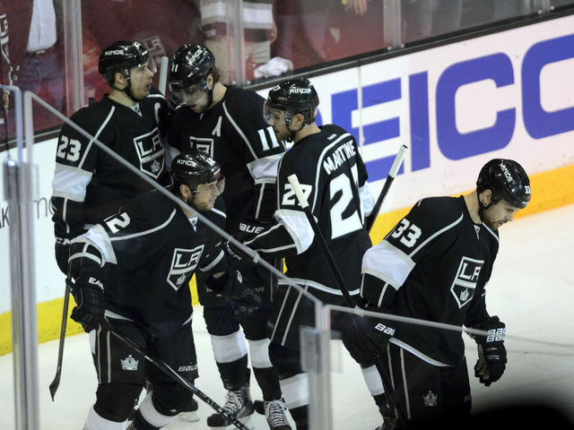 Reigned out: Kings victorious in Game 4, spoil Sharks' elimination bid