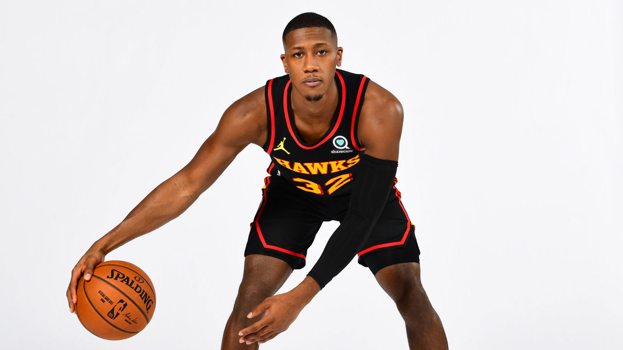 BROOKHAVEN, GA - DECEMBER 9: Kris Dunn #32 of the Atlanta Hawks poses for a portrait on December 9, 2020 at Emory Hawks Training Center in Brookhaven, Georgia. Mandatory Copyright Notice: Copyright 2020 NBAE