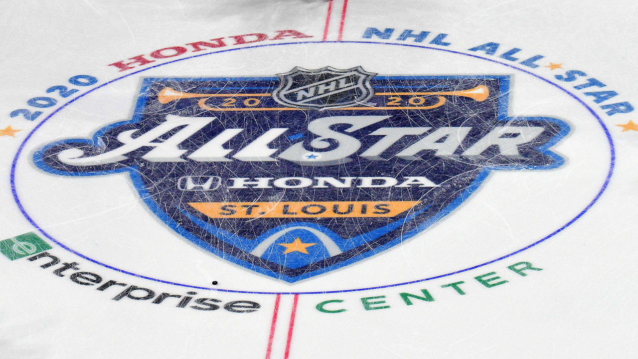 ST. LOUIS, MO. - JANUARY 25: The All-Star Game logo as seen before the NHL All-Star Game, at Enterprise Center, St. Louis, Mo., on January 25, 2020. Photo by Keith Gillett/Icon Sportswire via Getty Images)