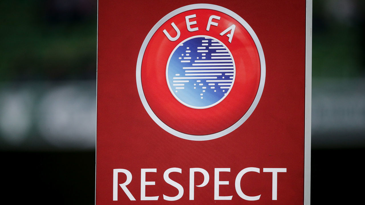 DUBLIN, IRELAND - SEPTEMBER 5: Logo UEFA Respect during the EURO Qualifier match between Republic of Ireland v Switzerland at the Dublin Arena on September 5, 2019 in Dublin Ireland