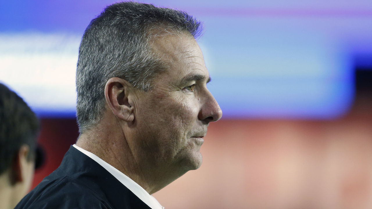 GLENDALE, ARIZONA - DECEMBER 28: Former Ohio State Buckeyes head coach Urban Meyer looks on during the College Football Playoff Semifinal between the Ohio State Buckeyes and the Clemson Tigers at the PlayStation Fiesta Bowl at State Farm Stadium on December 28, 2019 in Glendale, Arizona.