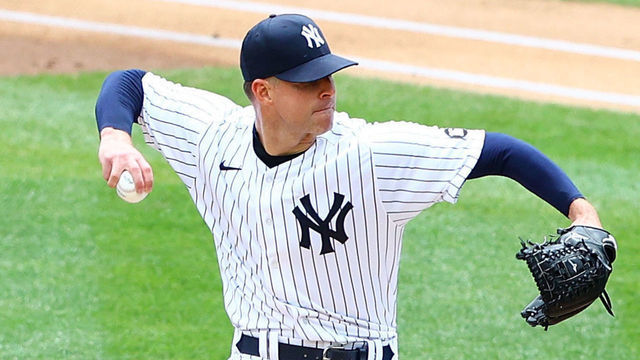 NEW YORK, NEW YORK - MAY 02: Corey Kluber #28 of the New York Yankees pitches in the first inning against the Detroit Tigers at Yankee Stadium on May 02, 2021 in New York City.