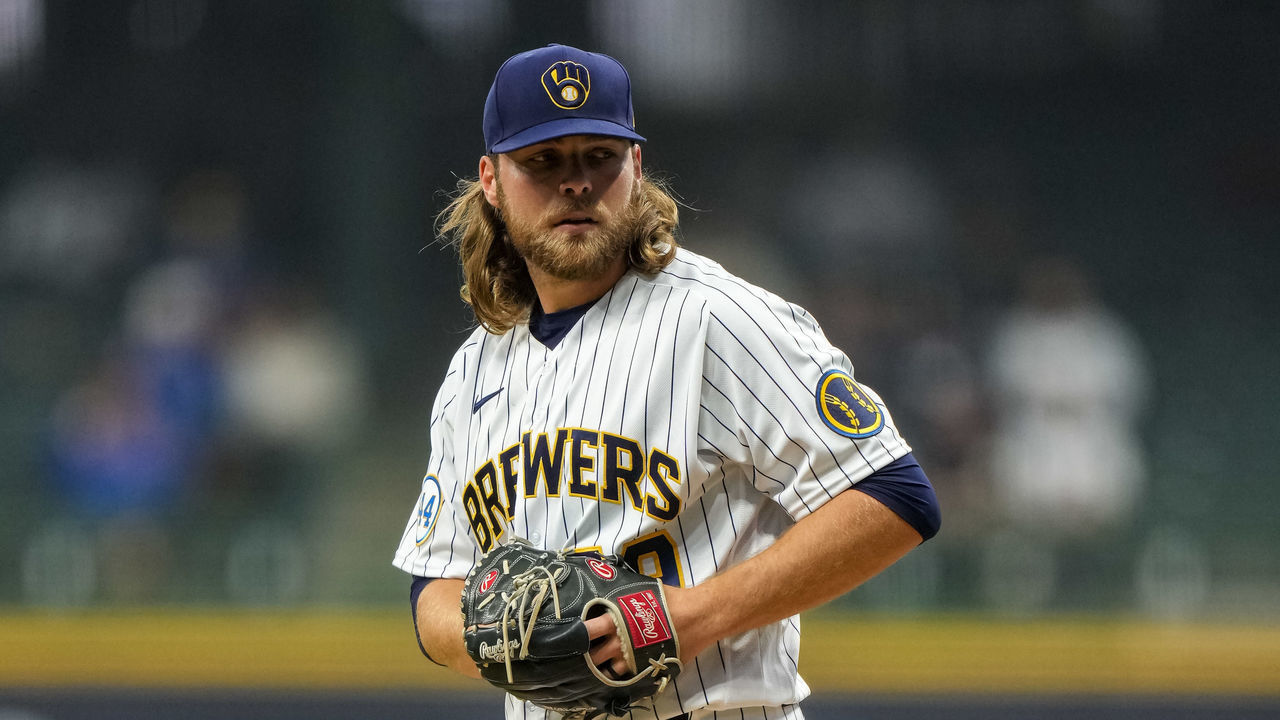 MILWAUKEE, WI - APRIL 03: Corbin Burnes #39 of the Milwaukee Brewers pitches against the Minnesota Twins on April 3, 2020 at American Family Field in Milwaukee, Wisconsin.