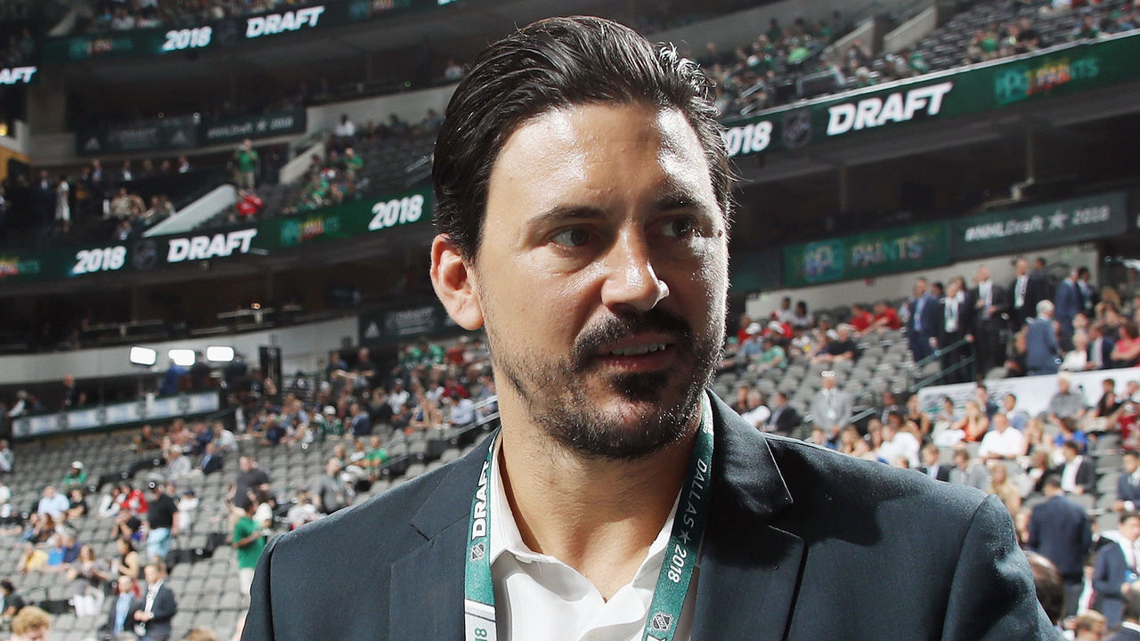 DALLAS, TX - JUNE 22: George Parros of the NHL attends the first round of the 2018 NHL Draft at American Airlines Center on June 22, 2018 in Dallas, Texas.