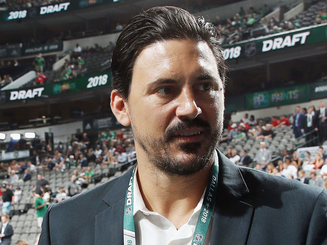 DALLAS, TX - JUNE 22: George Parros of the NHL attends the first round of the 2018 NHL Draft at American Airlines Center on June 22, 2018 in Dallas, Texas.