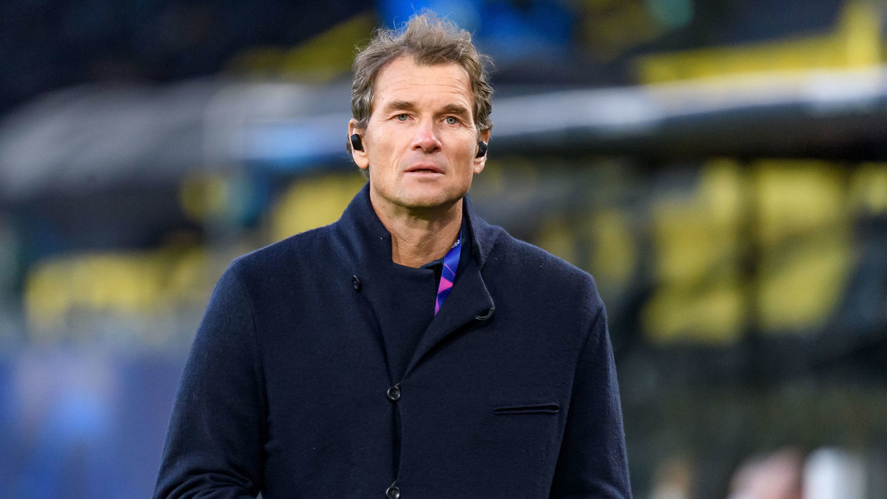 DORTMUND, GERMANY - APRIL 14:(BILD ZEITUNG OUT) Jens Lehmann looks on during the UEFA Champions League Quarter Final Second Leg match between Borussia Dortmund and Manchester City at Signal Iduna Park on April 14, 2021 in Dortmund, Germany.