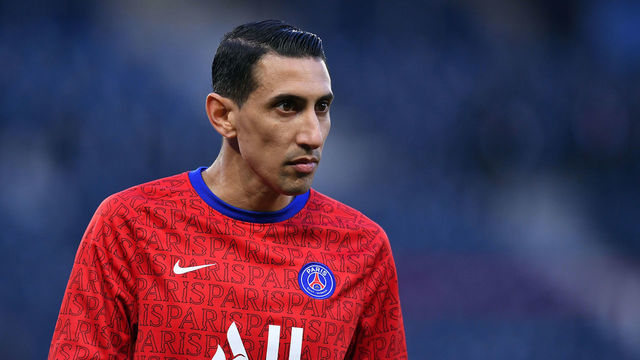 PARIS, FRANCE - APRIL 28: Angel Di Maria of Paris Saint-Germain looks on during warmup before the UEFA Champions League Semi Final First Leg match between Paris Saint-Germain and Manchester City at Parc des Princes on April 28, 2021 in Paris, France.