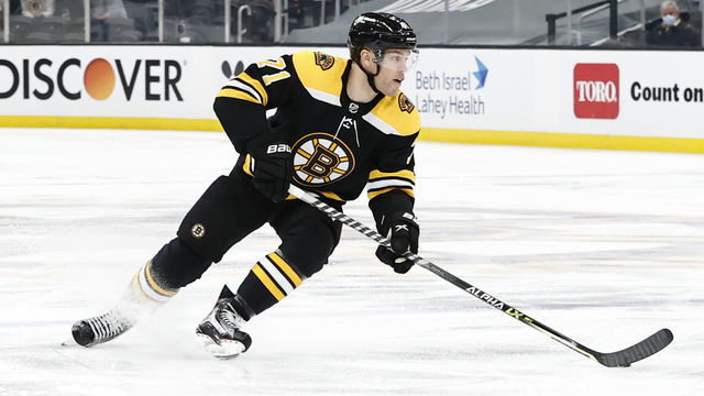 BOSTON, MA - MAY 08: Boston Bruins left wing Taylor Hall (71) turns to goal during a game between the Boston Bruins and the New York Rangers on May 8, 2021, at TD Garden in Boston, Massachusetts.