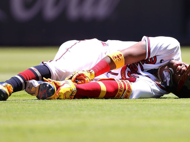 Atlanta Braves' Ronald Acuna Jr. leaves game with ankle injury