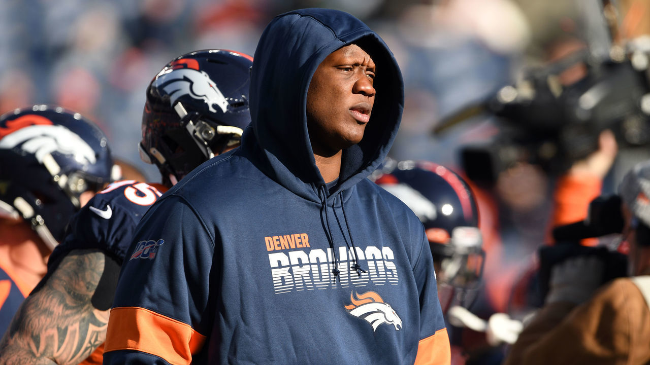 DENVER, CO - December 1: Denver Broncos offensive tackle Ja'Wuan James (70) as the Denver Broncos take on the Los Angeles Chargers at Empower Field at Mile High in Denver, Colorado on December 1, 2019. "n