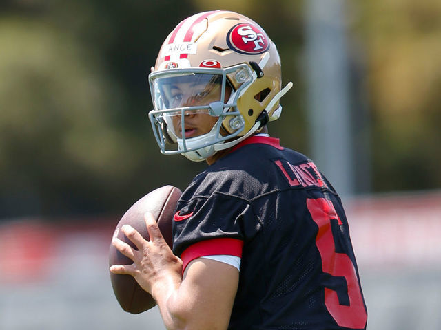 49ers rookie QB Trey Lance ready for work at rookie camp