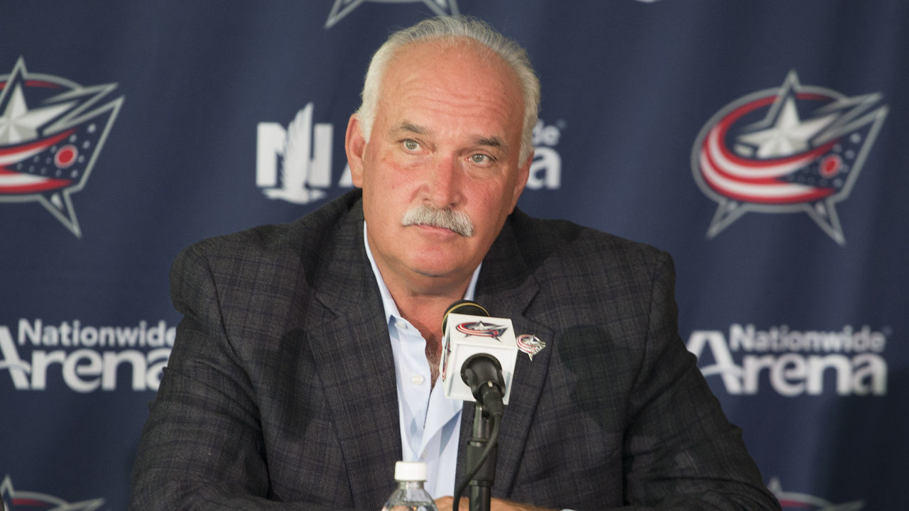 September 16 2015: John Davidson President of Hockey Operations of the Columbus Blue Jackets talking to media during Media Day held by the Columbus Blue Jackets at Nationwide Arena in Columbus Ohio