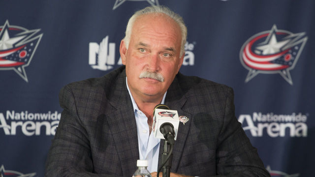 September 16 2015: John Davidson President of Hockey Operations of the Columbus Blue Jackets talking to media during Media Day held by the Columbus Blue Jackets at Nationwide Arena in Columbus Ohio