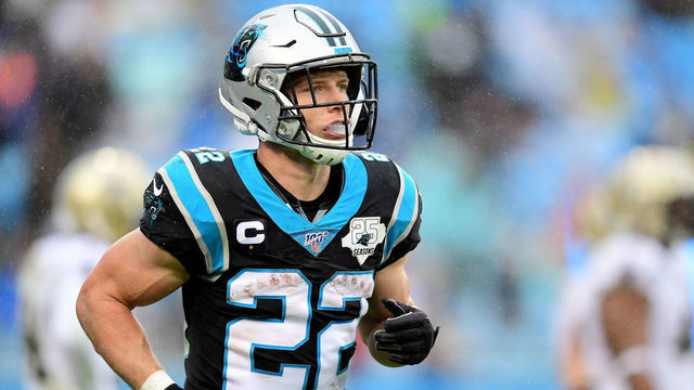 CHARLOTTE, NORTH CAROLINA - DECEMBER 29: Christian McCaffrey #22 of the Carolina Panthers during the second half during their game against the New Orleans Saints at Bank of America Stadium on December 29, 2019 in Charlotte, North Carolina.