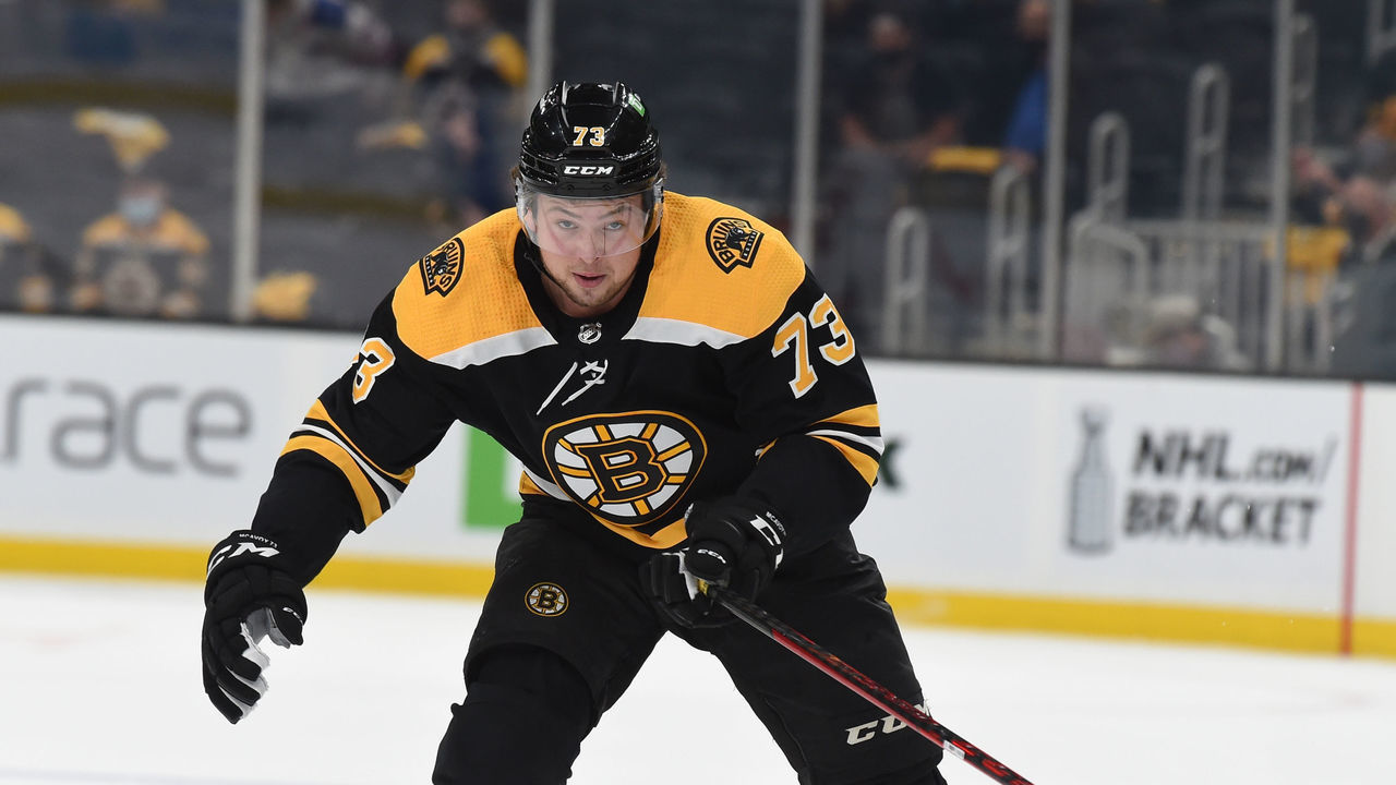 BOSTON, MA - MAY 19: Charlie McAvoy #73 of the Boston Bruins skates against the Washington Capitals in Game Three of the First Round of the 2021 Stanley Cup Playoffs at the TD Garden on May 19, 2021 in Boston, Massachusetts.