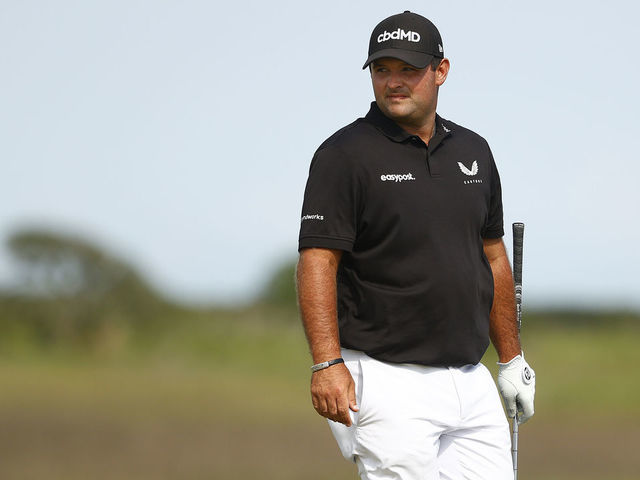 KIAWAH ISLAND, SOUTH CAROLINA - MAY 18: Patrick Reed of the United States looks on from the ninth hole during a practice round prior to the 2021 PGA Championship at Kiawah Island Resort's Ocean Course on May 18, 2021 in Kiawah Island, South Carolina.